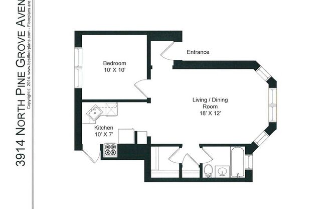 1 bed, 1 bath, 560 sqft, $1,650, Unit 3914-2E