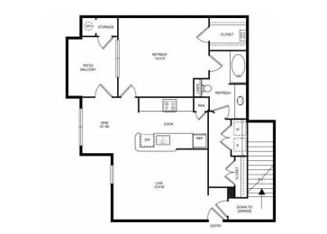 1 bed, 1 bath, 970 sqft, $1,852