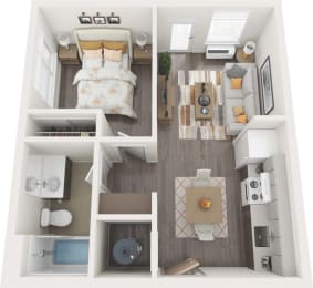 1 bed, 1 bath, 550 sqft, $1,283