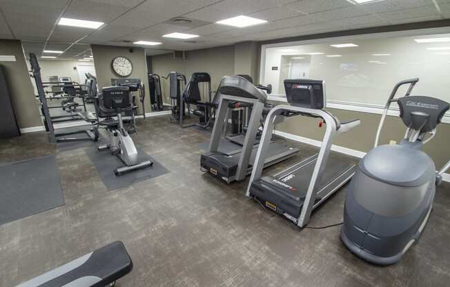 This is a photo of the 24-hour fitness center at Park Lane Apartments in Cincinnati, OH.