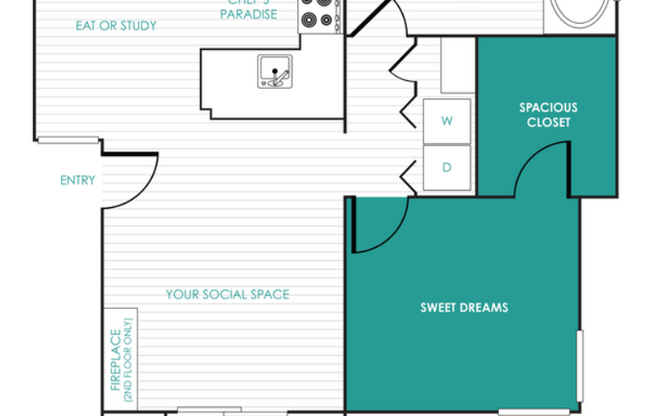 1 bed, 1 bath, 809 sqft, $1,383