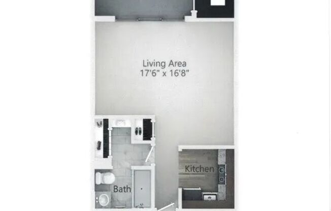 Studio, 1 bath, 580 sqft, $1,571, Unit 702