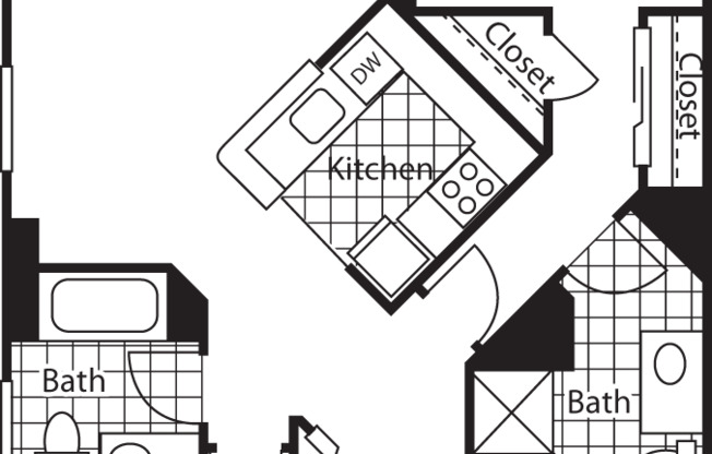 2 beds, 2 baths, 1,125 sqft, $3,302, Unit 241