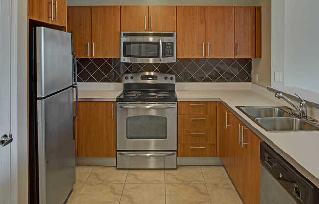 Kitchen with Stainless Steel Appliances and Dishwasher