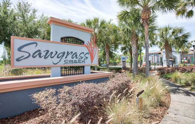 Sawgrass Creek Apartments in New Port Richey Florida photo of monument sign