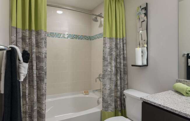 Cabinet storage is abundant in every bathroom.