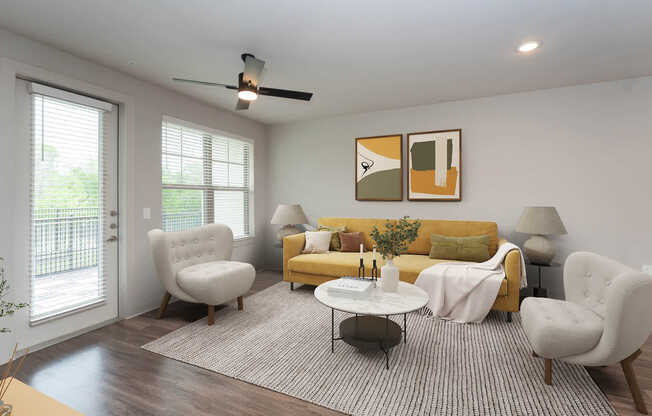 Living Room with Hard Surface Flooring