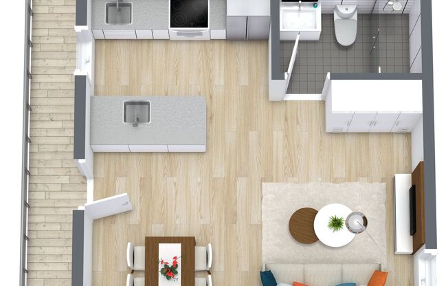 Studio, 1 bath, 430 sqft, $2,264, Unit 2332 - 203