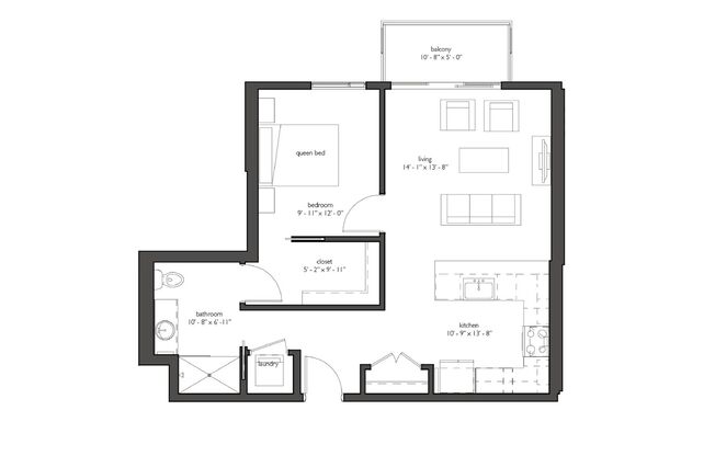 1 bed, 1 bath, 744 sqft, $1,501, Unit 316