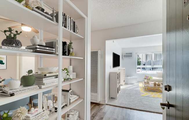 Entrance of a 2 Bedroom with Bookcase*