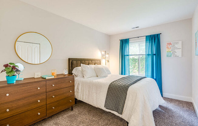 Bedroom Renovated at Padonia Village Apartments, Timonium, Maryland