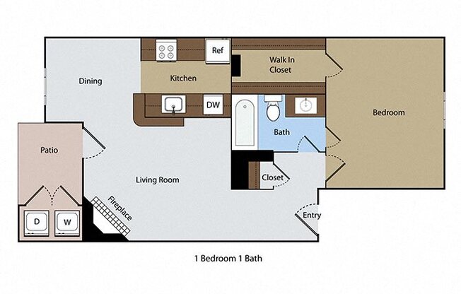 1 bed, 1 bath, 660 sqft, $1,065