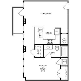 1 bed, 1 bath, 860 sqft, $1,660