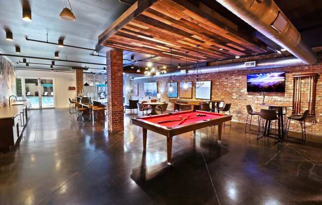 clubroom with billiards