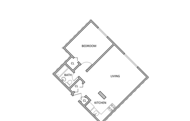 1 bed, 1 bath, $2,895, Unit D19F