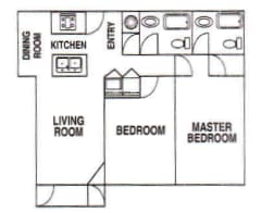 2 beds, 2 baths, 950 sqft, $1,800