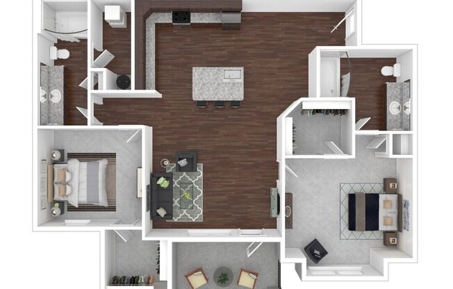 2 beds, 2 baths, 1,128 sqft, $1,748