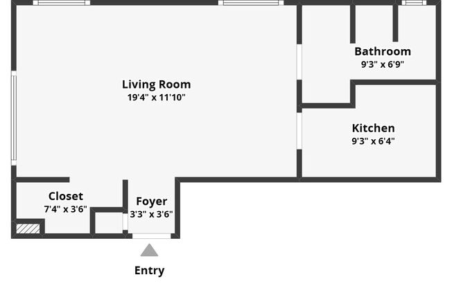 Studio, 1 bath, $1,595, Unit 2