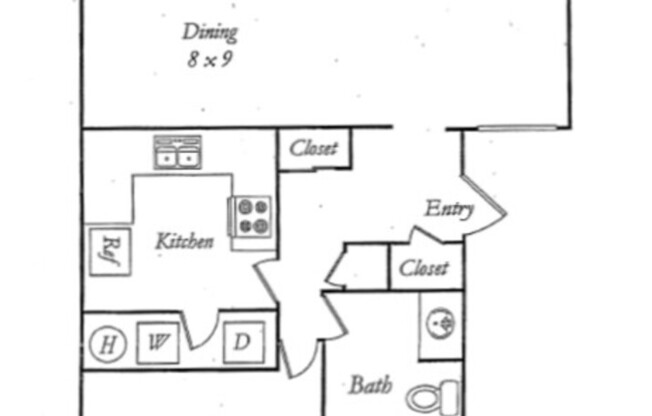 1 bed, 1 bath, 690 sqft, $1,565