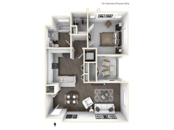 1 bed, 1 bath, 690 sqft, $2,665