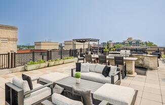 Outdoor Lounge with Fireplace