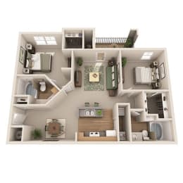 2 beds, 2 baths, 1,106 sqft, $1,689