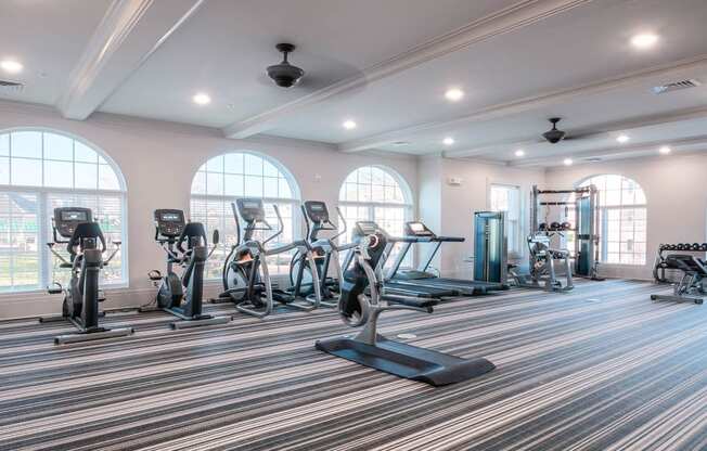 Fitness Center With Updated Equipment at Village Center Apartments At Wormans Mill*, Frederick, Maryland