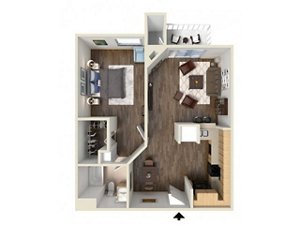 1 bed, 1 bath, 690 sqft, $2,205