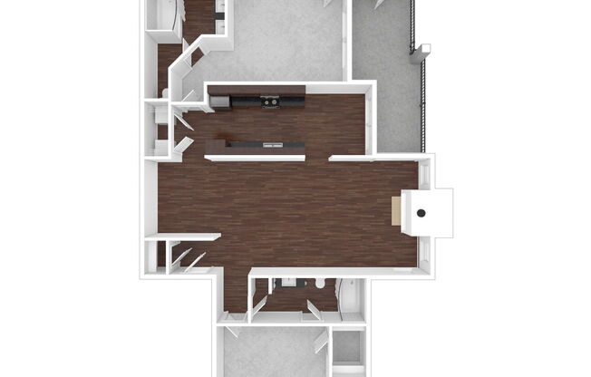 2 beds, 2 baths, 1,201 sqft, $1,705