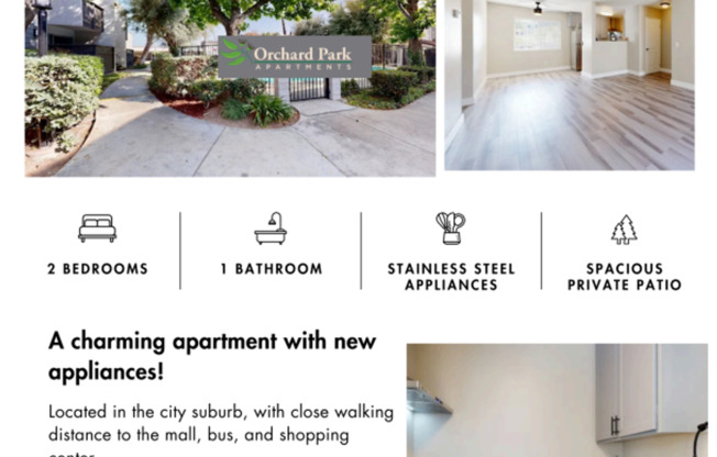 2 beds, 1 bath, 896 sqft, $2,195, Unit 107