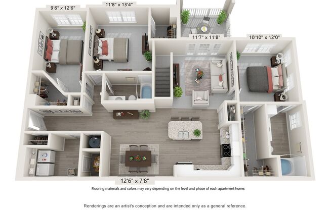 3 beds, 2 baths, 1,330 sqft, $2,600, Unit 2250-201