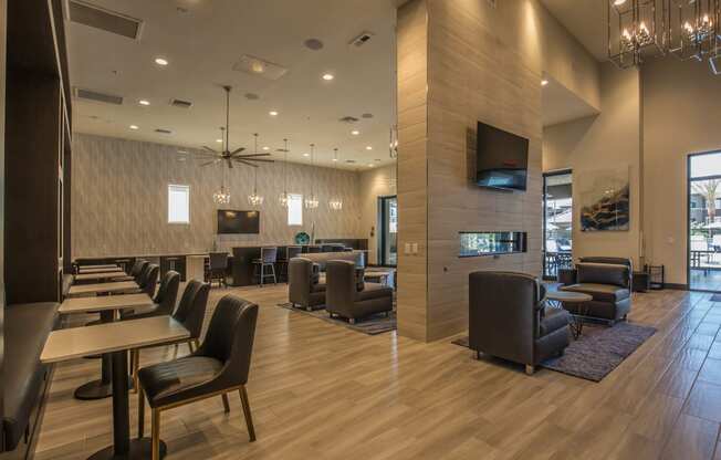 Clubhouse interior at Level 25 at Oquendo by Picerne, Las Vegas, Nevada