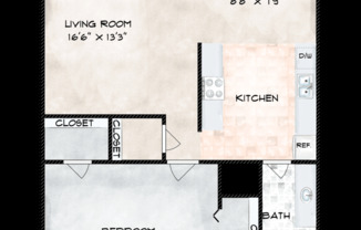 1 bed, 1 bath, 850 sqft, $725