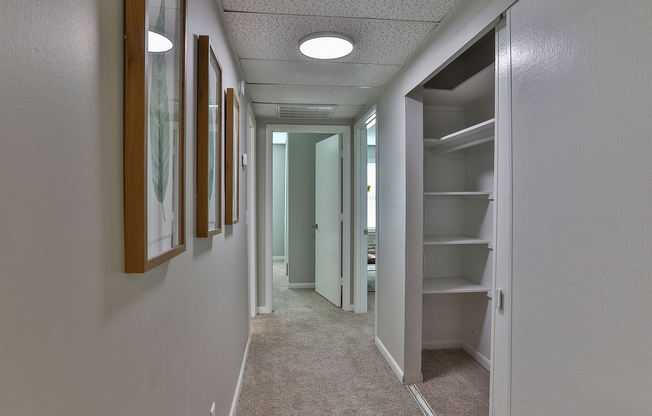 Hallway with built-in storage