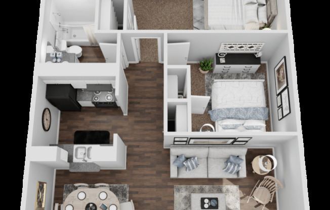 2 beds, 1 bath, 700 sqft, $1,155