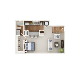 Studio, 1 bath, $1,288