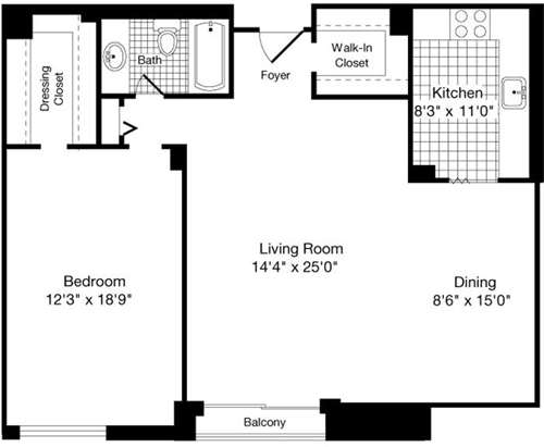 1 bed, 1 bath, 910 sqft, $1,850, Unit 0121