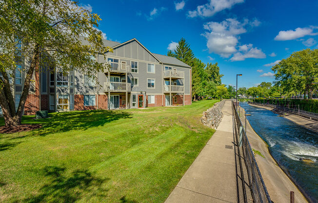 Lush Green Outdoors at The Pointe at St. Joseph Apartments, South Bend, IN