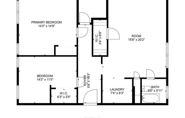 2 beds, 1 bath, $950, Unit 1B