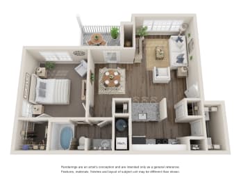 1 bed, 1 bath, 764 sqft, $1,436