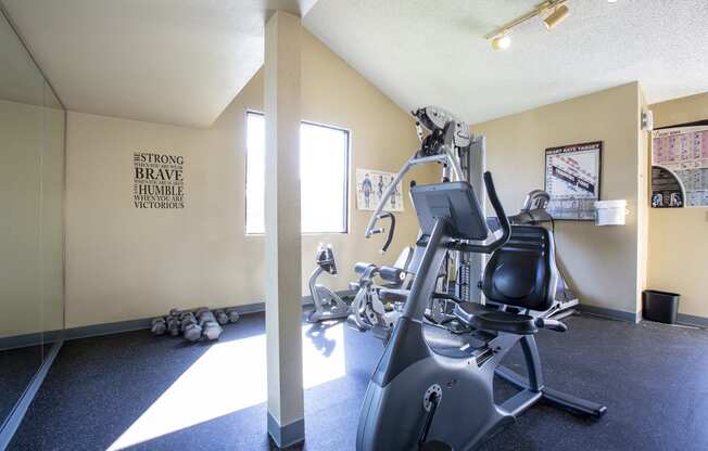Fitness center at Comanche Wells Apartments in Albuquerque NM October 2020