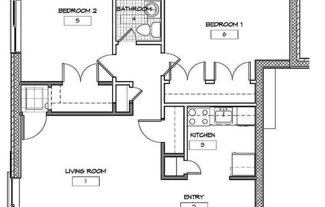 Two Bedroom Floor Plan
