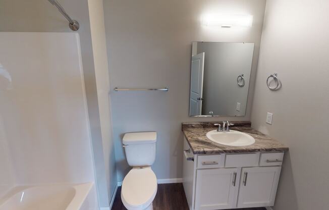 Bathroom at First Street Lofts in Downtown Bismarck, Bismarck, 58506