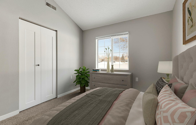 Experience ultimate comfort and style in this beautifully designed bedroom retreat.