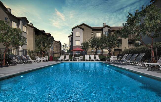 Twilight Pool at Valencia at Gale Ranch, San Ramon