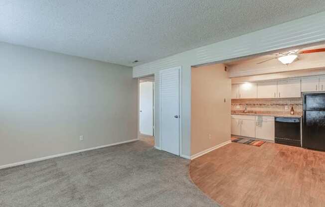 kitchen with wood flooring