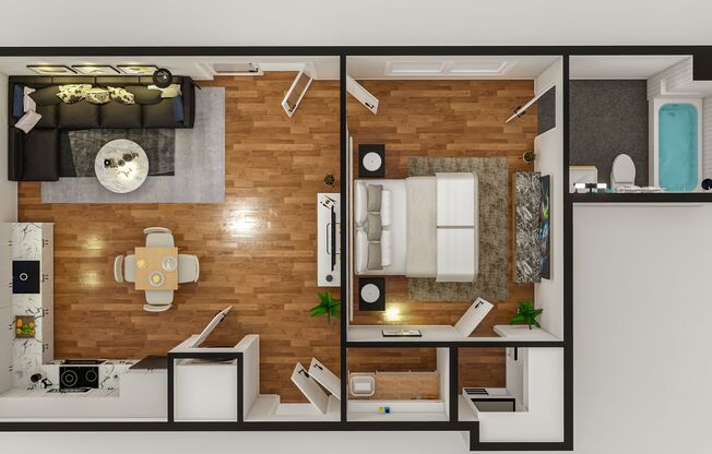 1 bed, 1 bath, 524 sqft, $1,395, Unit 506