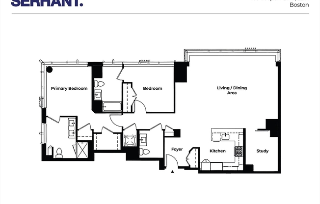 2 beds, 2.5 baths, 1,611 sqft, $14,900, Unit 2201