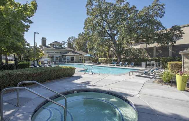Outdoor Salt Water Pool at Atwood Apartments, Citrus Heights, CA, 95610