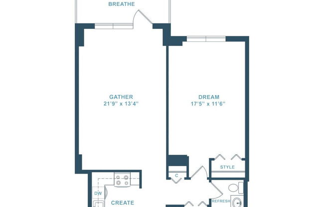 1 bed, 1 bath, 771 sqft, $2,941